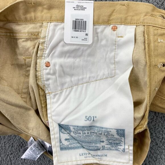 Levi's Fresh Premium Men's Straight Leg Button Fly Jeans Size: 36 - Picture 8 of 16